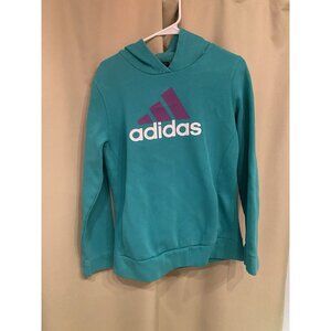 Adidas Turquoise Hooded Sweatshirt Size 16 YXL Kids Girls Youth Xl Hoodie